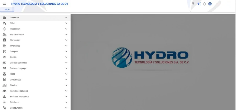 Panel operativo de Hydro impulsado por Ugroo